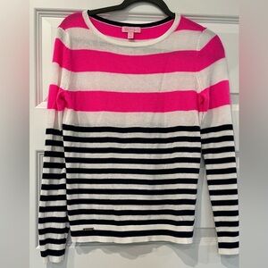 Lilly Pulitzer Women's Pink, Navy & White Sweater, Size XS